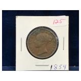 1854 - UK Half Penny