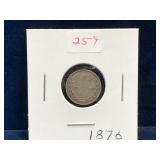 1876 UK Silver 3 Pence