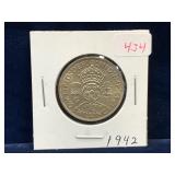 1942 UK Silver Two Shillings