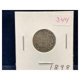 1898 UK Silver Six Pence