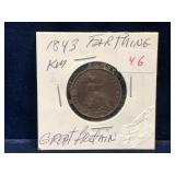 1843 UK  Farthing