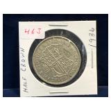 1936 UK Silver Half Crown
