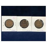 1909, 10, 11 - UK Half Penny coins (1 money)