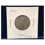 1881 UK Silver Shilling