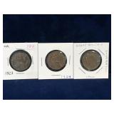 1923, 24, 24 - UK Half Penny coins (1 money)