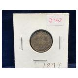 1897 UK Silver Six Pence