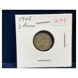 1906 UK Silver 3 Pence