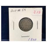 1866 UK Silver Six Pence