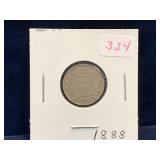 1888 UK Silver Six Pence