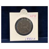 1882 H - UK Half Penny