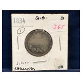 1834 UK Silver Shilling