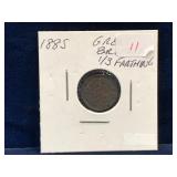 1885 UK 1/3 Farthing