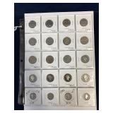 1975-2015 UK 5 Pence, 43 Coins in Sequence