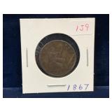 1867 - UK Half Penny