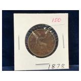 1878 - UK Half Penny