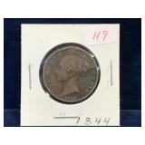 1844 - UK Half Penny