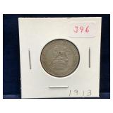 1913 UK Silver Shilling