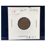 1847 UK Half Farthing