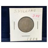 1888 UK Silver Shilling