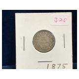 1875 UK Silver Six Pence