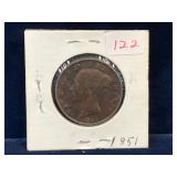 1851 - UK Half Penny