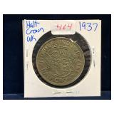 1937 UK Silver Half Crown
