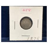 1875 UK Silver 3 Pence