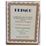 Primco Flooring Products $500 Certificate