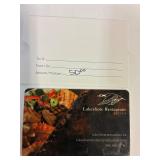 Lakeshore Restaurant $50 Gift Card