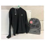 Swiss Gear back pack and Adidas Sweatshirt. Size L