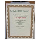 Cloverdale Paint Certificate for 1 x 2gal of Paint