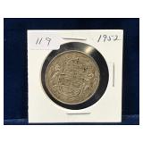 1952 Canadian Silver 50 Cent Piece