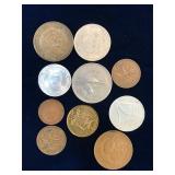 10 assorted Foreign Coins