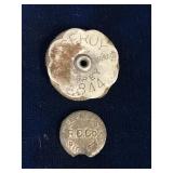 2 Vintage Seals or Tags