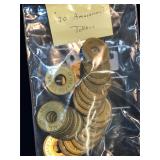 30 Brass Amusement Tokens