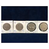 1971, 71, 74, 75 Canadian Nickel Dollar Coins
