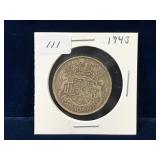 1943 Canadian Silver 50 Cent Piece