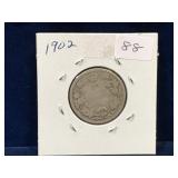 1902 Canadian Silver 25 Cent Piece
