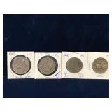 1969, 70, 71, 74 Canadian Nickel Dollar Coins
