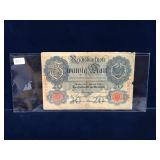1914 Reichs Bank Note