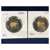 2002, 2003  Canadian Toonies