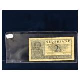 1949 Nederland 2 1/2 Gulden  Bank Note