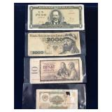4 Foreign  Bank Notes