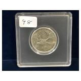 1963 Canadian Silver 25 Cent Piece