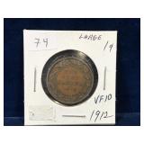 1912 Canadian Large Penny