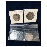 1995, 2000, 01, 02  Canadian Nickel Half Dollars