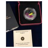 2010 Goldfinch coloured 25 Cent Piece