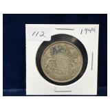 1944 Canadian Silver 50 Cent Piece