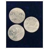 Canadian Voyageur Nickel Dollars 1977,78, 3 Coins