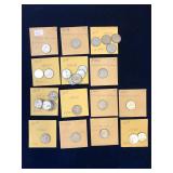 32-----1953 to 66  Canadian Silver Ten Cent Pieces